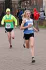Chloe Price (Durham City) finishing 2nd woman in the Wallsend Harriers Terry O'Gara Memorial 5k Road Race.